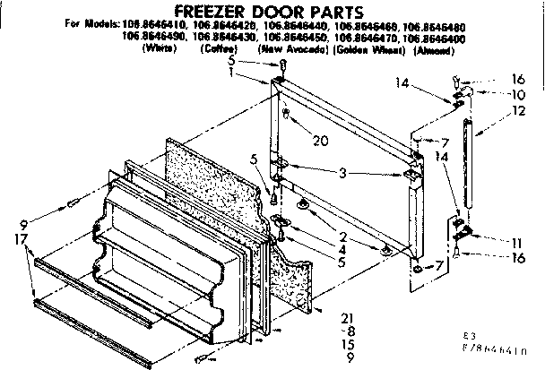 Freezer door parts