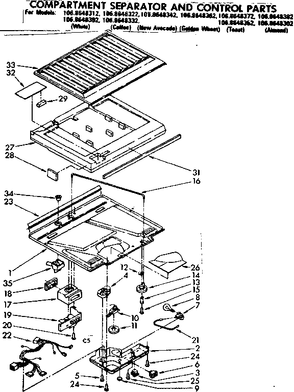 COMPARTMENT SEPARATOR & CONTROL PARTS