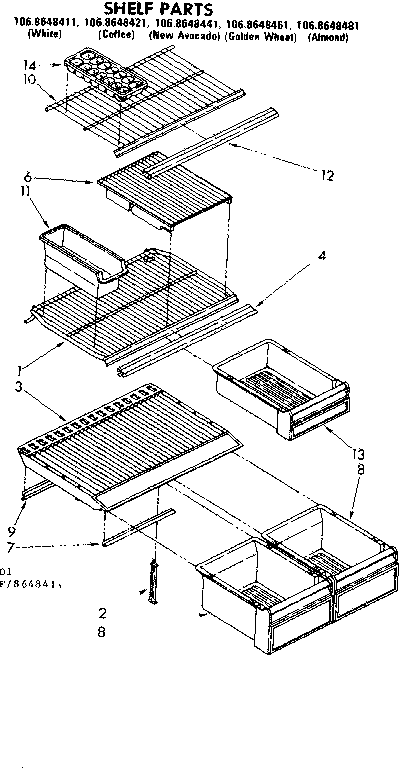 Shelf parts