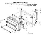Kenmore 1068648421 freezer door parts diagram