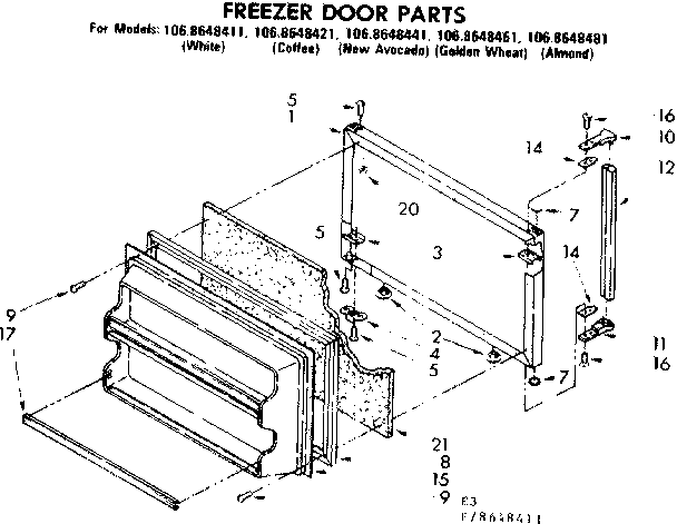 Freezer door parts
