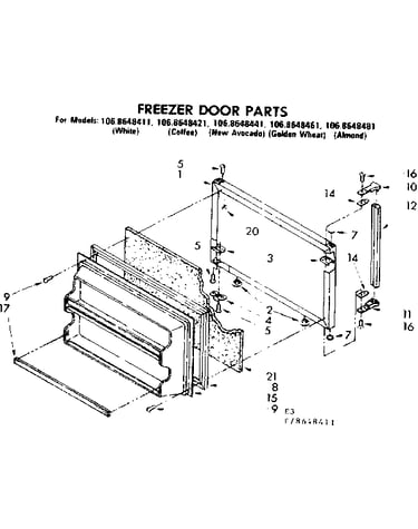 Freezer door parts