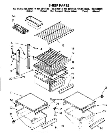 Shelf parts
