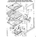 Kenmore 1068648640 compartment separator & control parts diagram