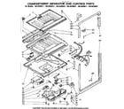 Kenmore 1068648641 compartment separator & control parts diagram