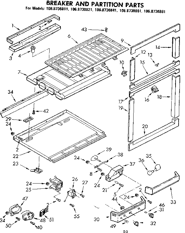 Breaker  partition parts