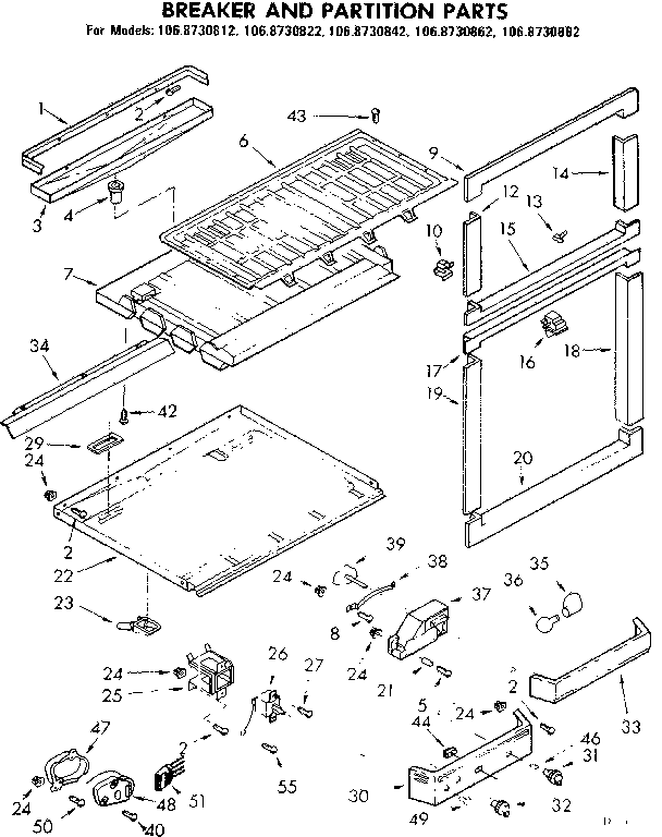Breaker and partition parts