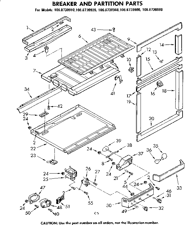 Breaker and partition parts