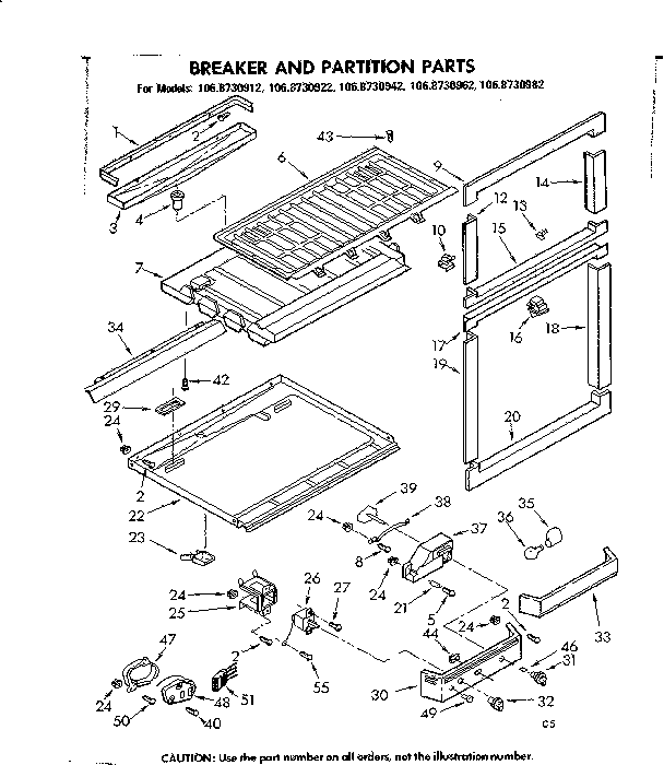 Breaker and partition parts