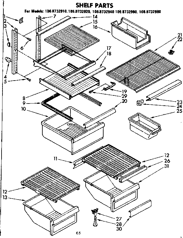 Shelf parts