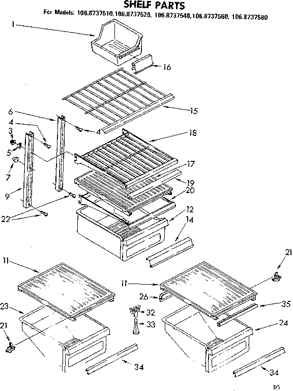 Shelf parts