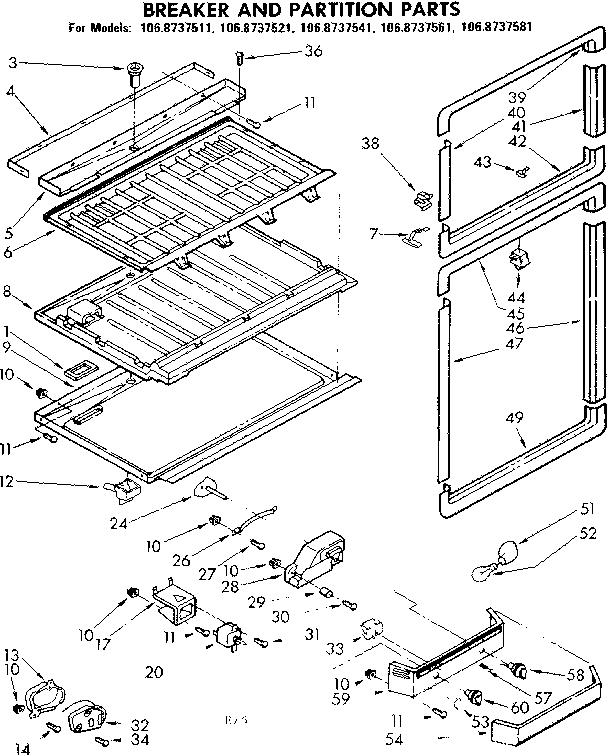 Breaker and partition parts
