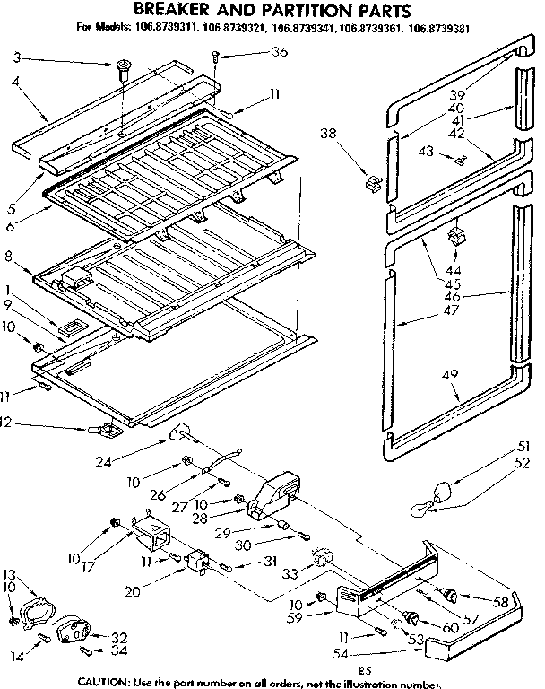 Breaker and partition parts