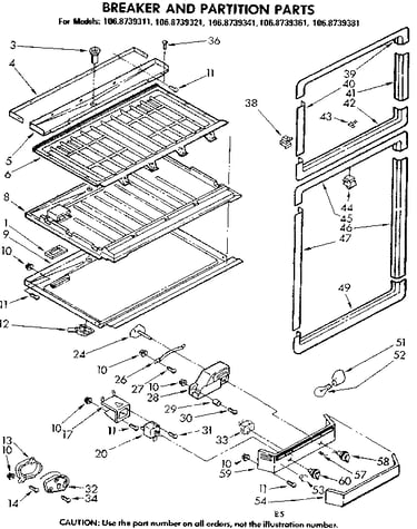Breaker and partition parts