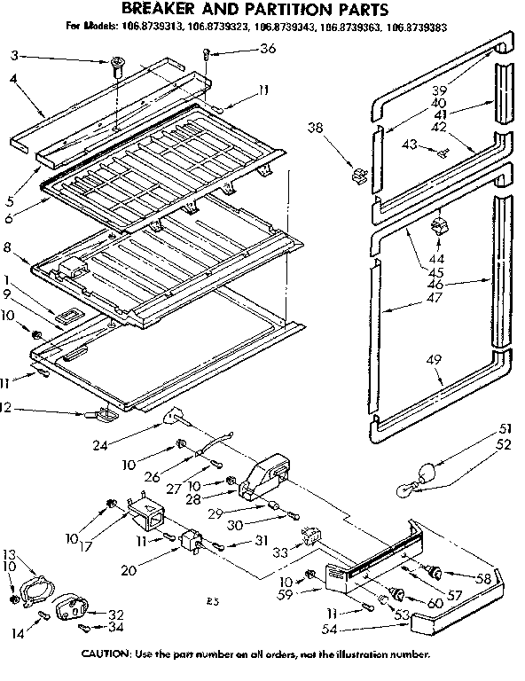 Breaker and partition parts