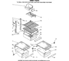 Kenmore 1068739410 shelves and accessories diagram