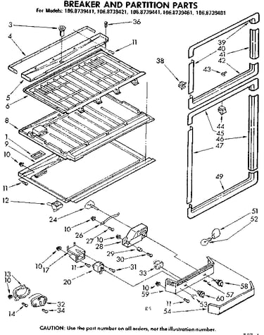 Breaker and partition parts