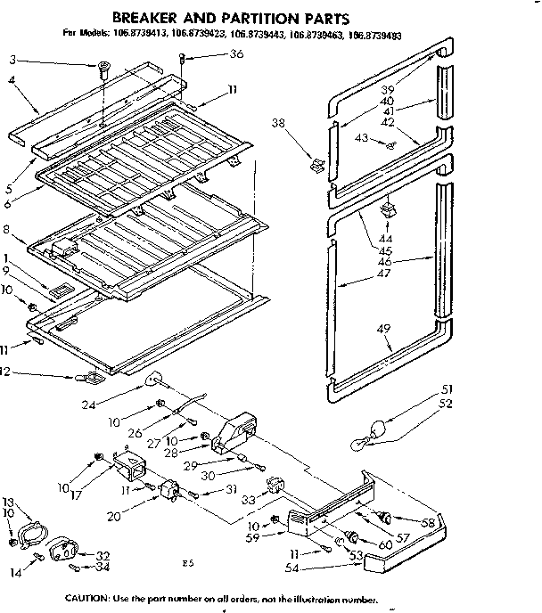 Breaker and partition parts