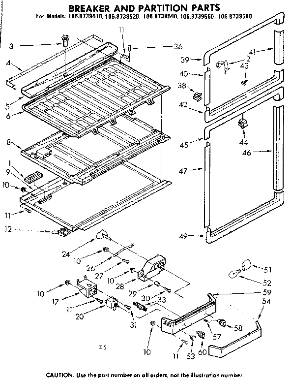 Breaker and partition parts