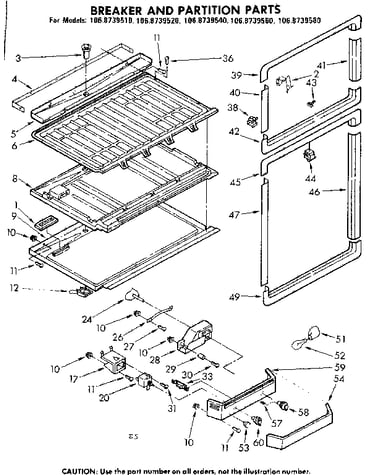 Breaker and partition parts