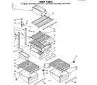 Kenmore 1068739562 shelf parts diagram