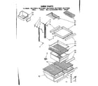 Kenmore 1068739660 shelf parts diagram