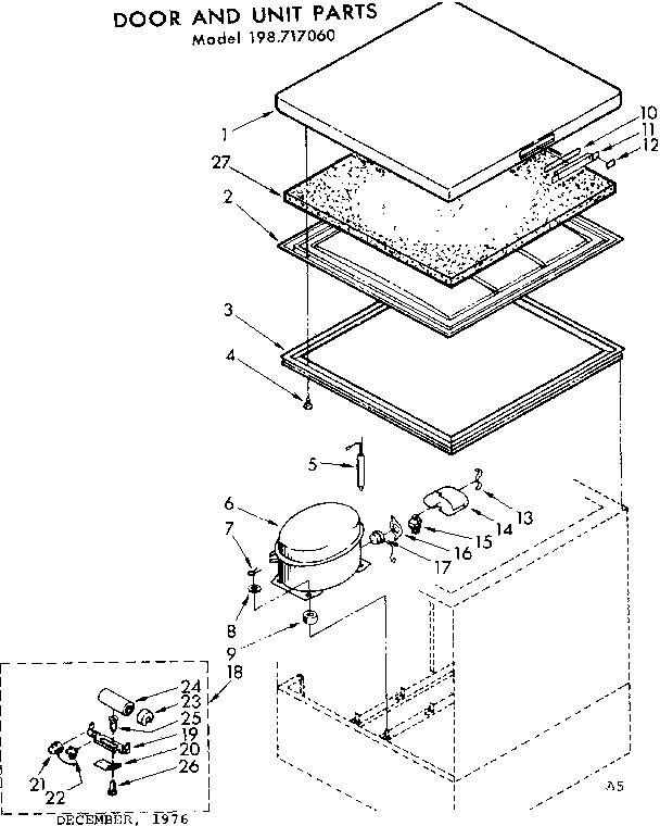 Door and unit parts
