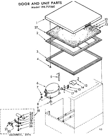 Door and unit parts
