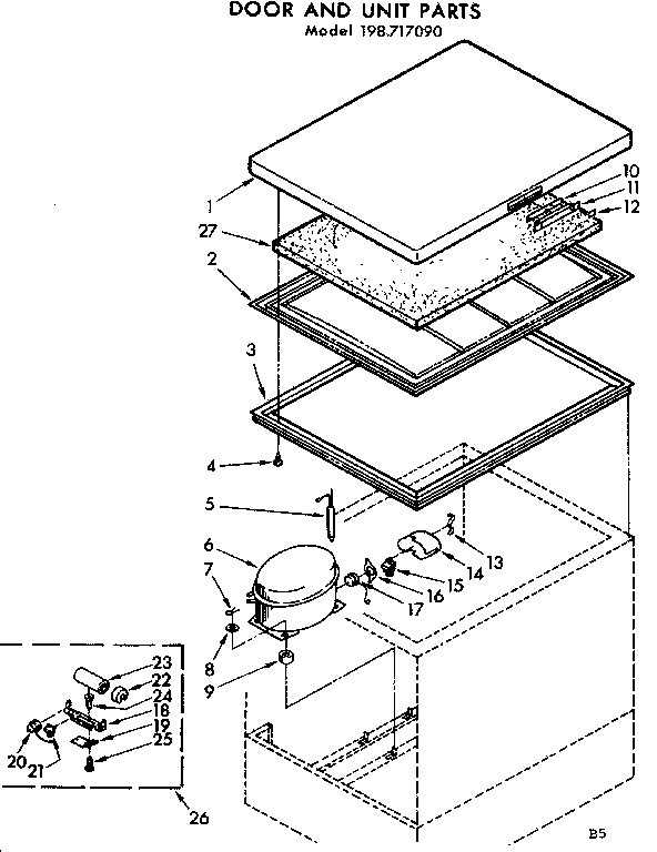 Door and unit parts