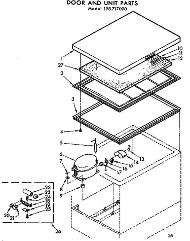 Door and unit parts