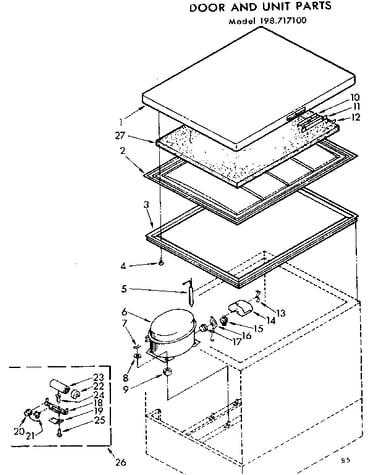 Door and unit parts