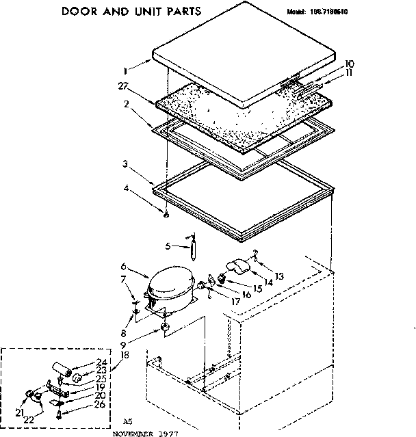Door and unit parts