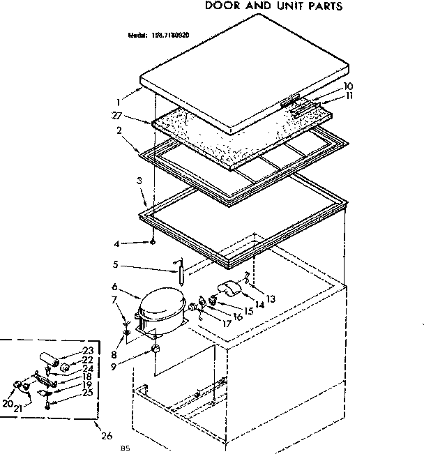 Door and unit parts