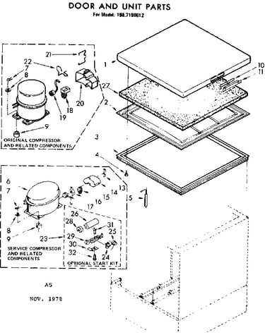 Door and unit parts