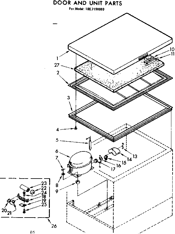 Door and unit parts