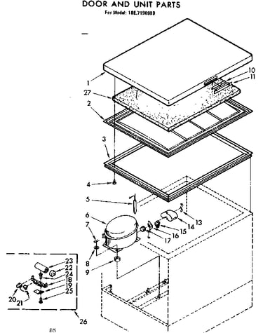 Door and unit parts