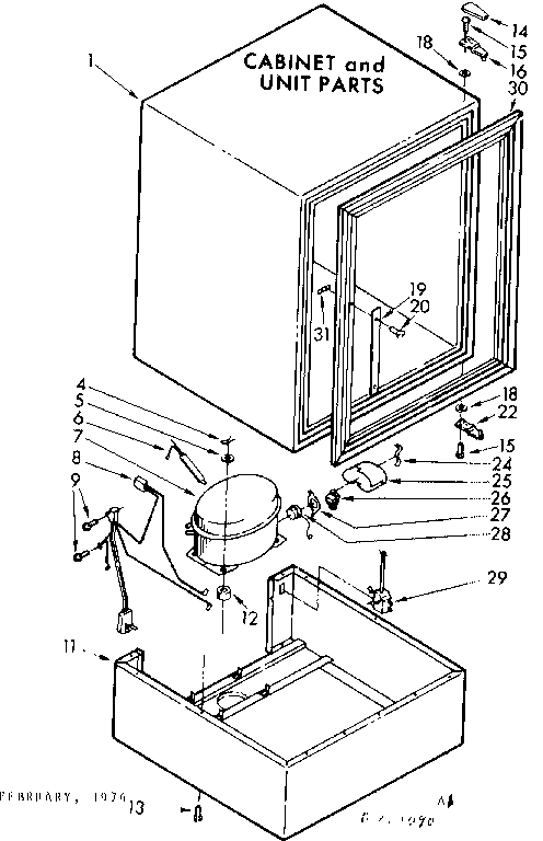 Cabinet and unit parts