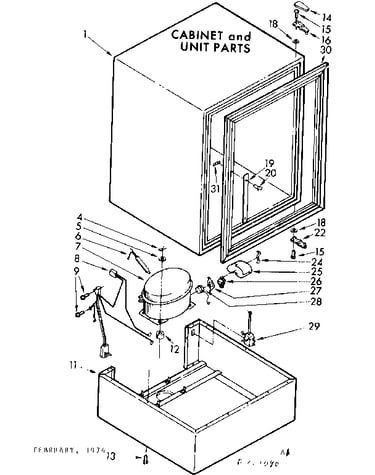 Cabinet and unit parts