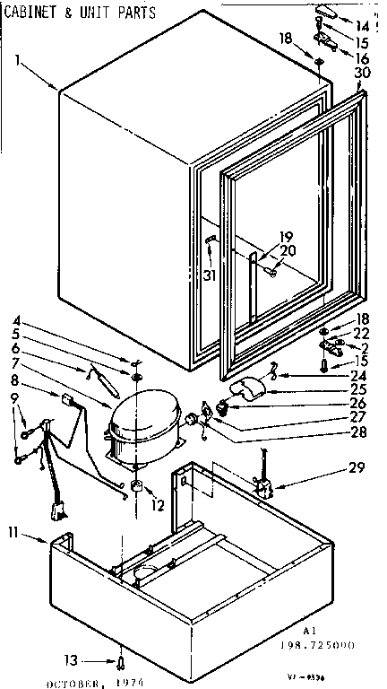 Cabinet and unit parts
