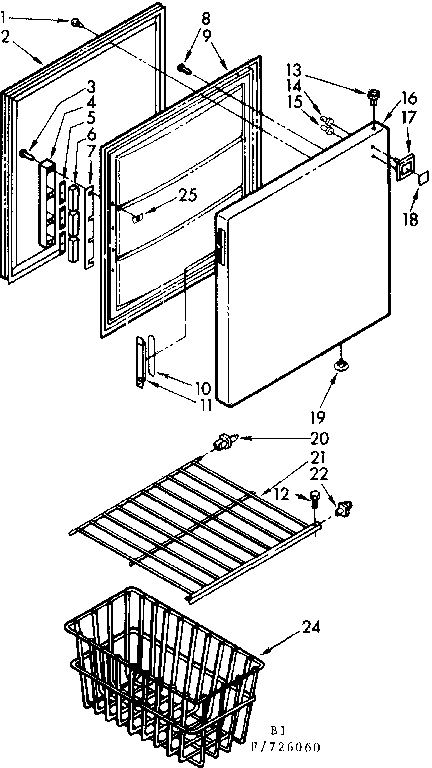 Door and shelf parts