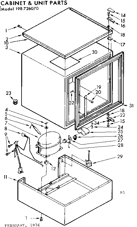 Cabinet and unit parts