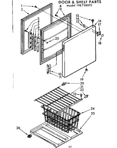 Door and shelf parts