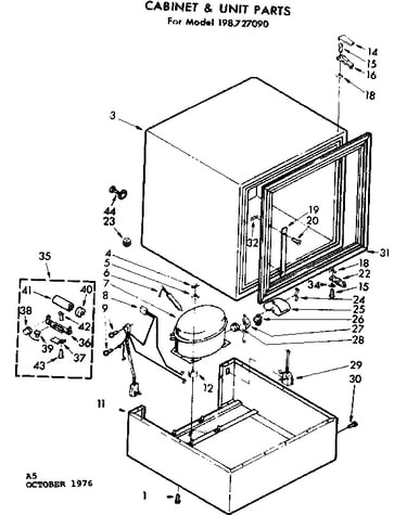 Cabinet and unit parts