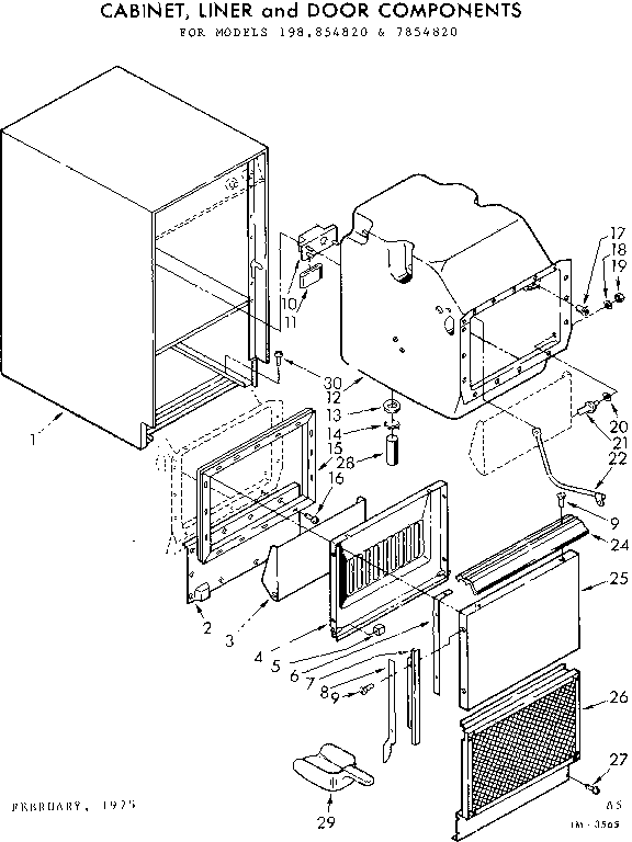 CABINET, LINER AND DOOR COMPONENTS