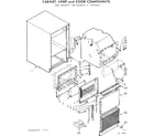 Kenmore 198854820 cabinet, liner and door components diagram