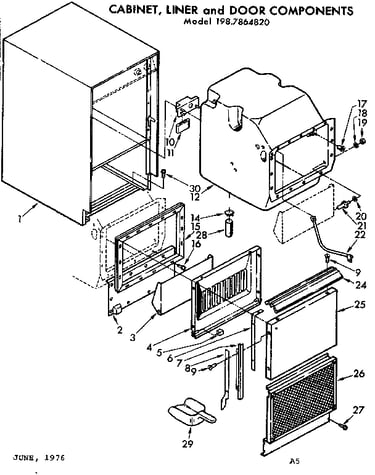 Cabinet, liner & door components