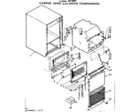Kenmore 1987864821 cabinet, liner and door components diagram