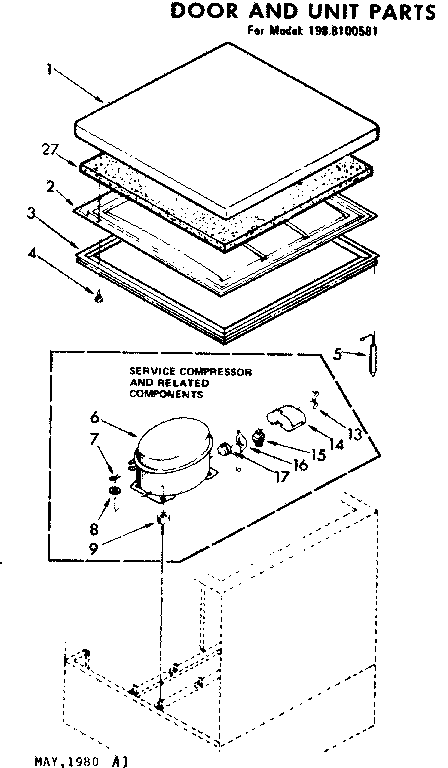 Door and unit parts