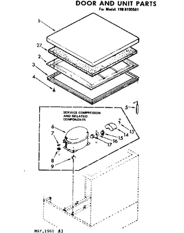 Door and unit parts