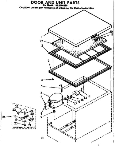 Door and unit parts